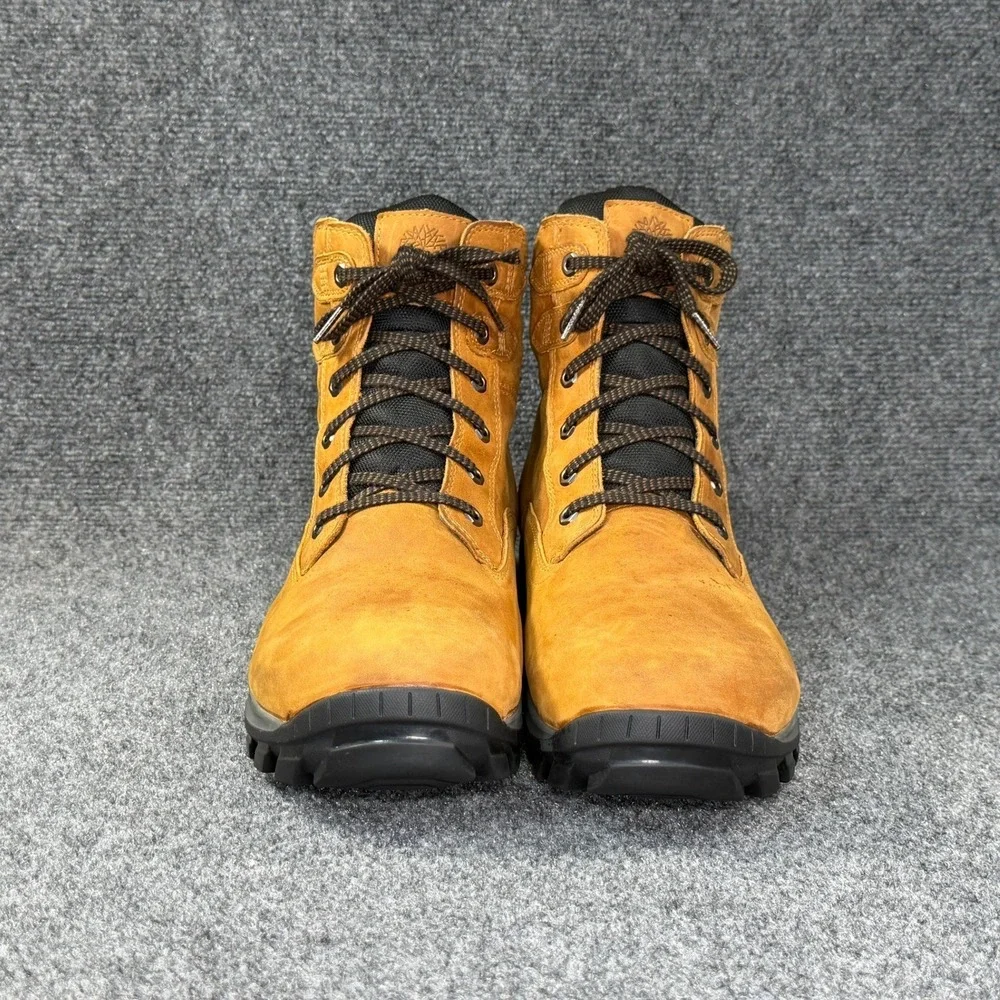 Timberland Premium Waterproof Boots Men's 15 Brown Leather Lace Up Work Hiking